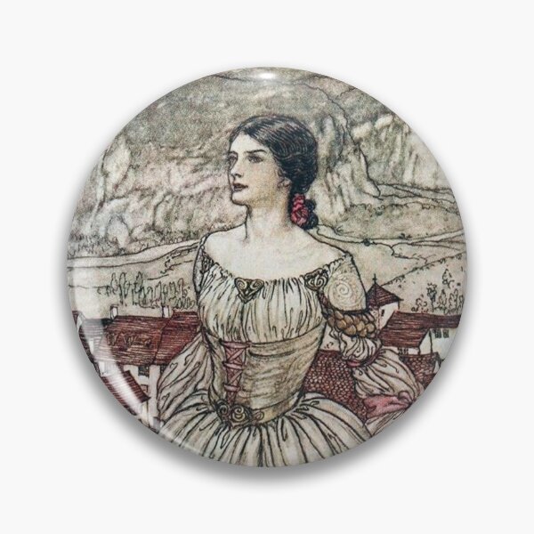 Item preview, Classic Fairytale Illustration by Arthur Rackham - "Bertalda" Portrait designed and sold by Candlelicht Designs.