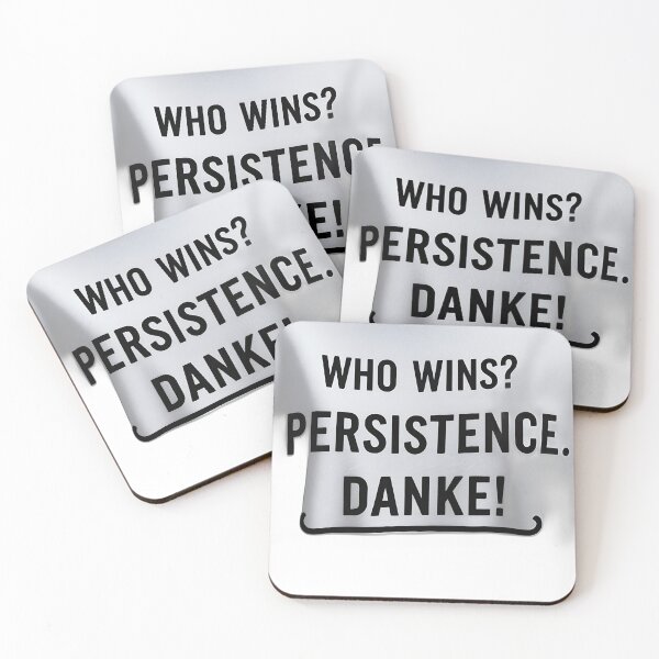 Item preview, Persistence Wins Motivation Quote –English German  designed and sold by Khala.
