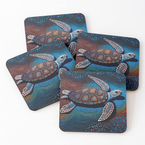 Item preview, Sea turtle in blue ocean designed and sold by ArtfulPlay.