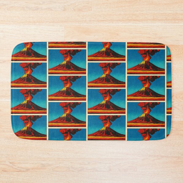 Item preview, Explosive Volcano Eruption Retro Pop Art designed and sold by ImbueVirtue.