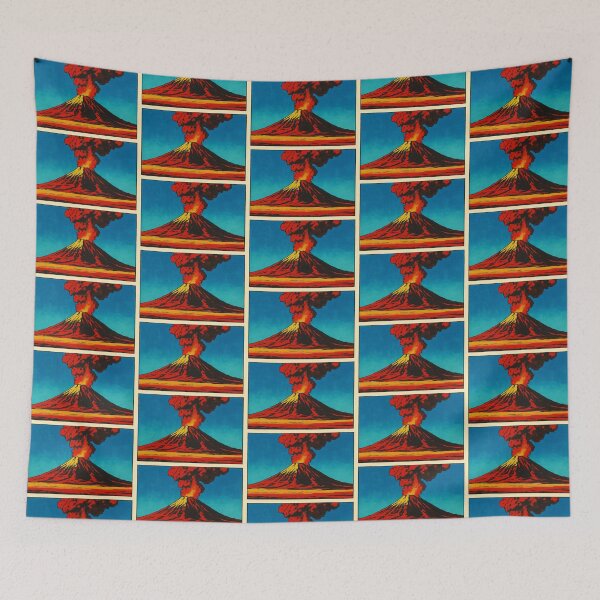 Item preview, Explosive Volcano Eruption Retro Pop Art designed and sold by ImbueVirtue.