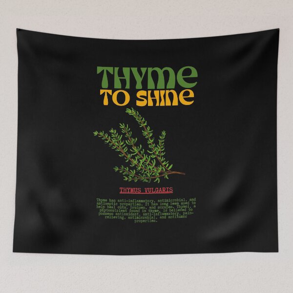 Item preview, Thyme to Shine - Funny Herbalism Pun Illustration designed and sold by ZenReiArt.