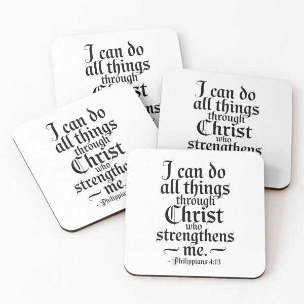 Item preview, I Can Do All Things Through Christ Calligraphy | Philippians 4:13 Bible Verse Sticker designed and sold by FaithfontCo.