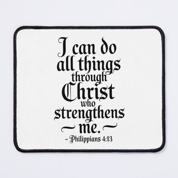 Item preview, I Can Do All Things Through Christ Calligraphy | Philippians 4:13 Bible Verse Sticker designed and sold by FaithfontCo.