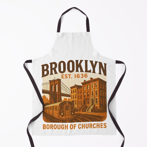 Item preview, Brooklyn – Borough of Churches – NYC Vintage Design designed and sold by CreativeGorillas.