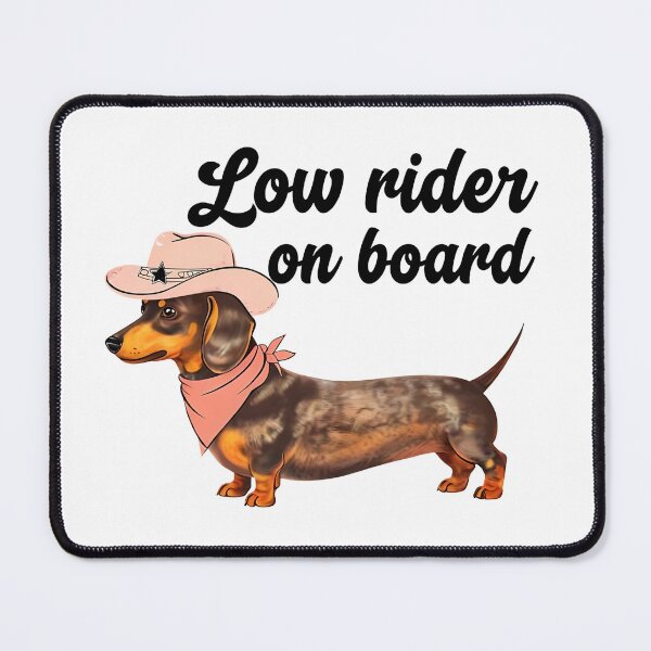 Item preview, Low Rider On Board – Funny Cowboy Dachshund Design designed and sold by WHDProduction45.