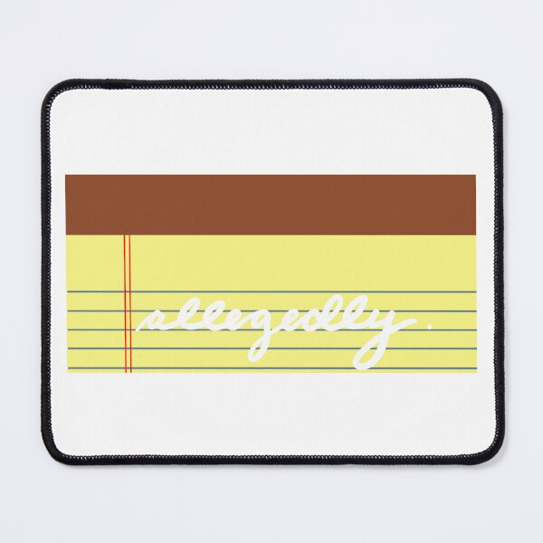 Item preview, Allegedly White Cursive – Yellow Legal Pad Funny Sticker designed and sold by MagicMe-JD.
