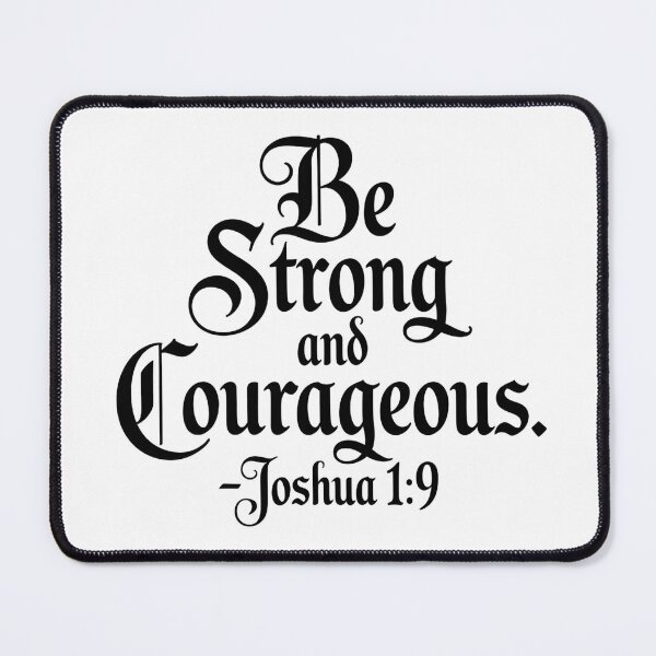 Item preview, Be Strong and Courageous Calligraphy | Joshua 1:9 Bible Verse Sticker designed and sold by FaithfontCo.