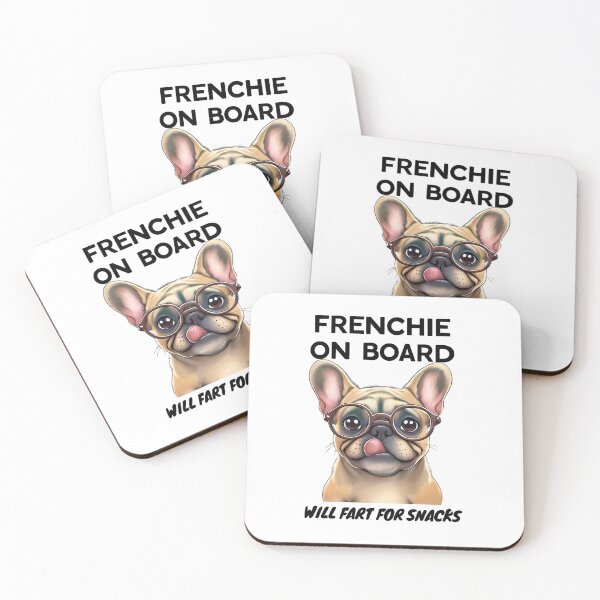 Item preview, Frenchie On Board – Funny Glasses-Wearing French Bulldog Design designed and sold by WHDProduction45.