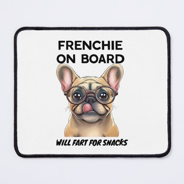 Item preview, Frenchie On Board – Funny Glasses-Wearing French Bulldog Design designed and sold by WHDProduction45.