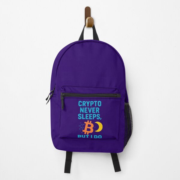 Item preview, “Cryptocurrencies never sleep, but I do”. - Market awareness project designed and sold by BitCrop.