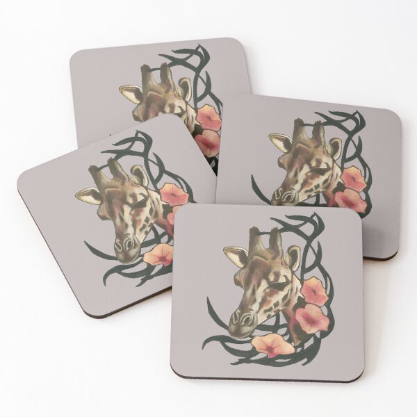 Item preview, Giraffe with small flowers designed and sold by KnowingWonder.