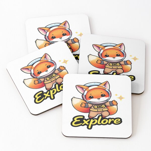 Item preview, Cosmic Explorer Astronaut Fox Sticker Premium Cool Reloaded Trendy Best Gift designed and sold by Imaginarium of Chaos falcon88 .