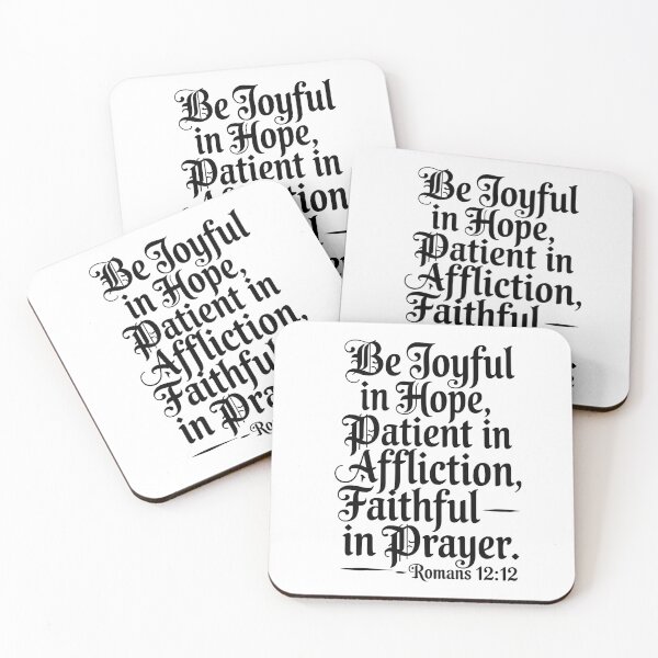 Item preview, Be Joyful in Hope Calligraphy | Romans 12:12 Bible Verse Sticker designed and sold by FaithfontCo.