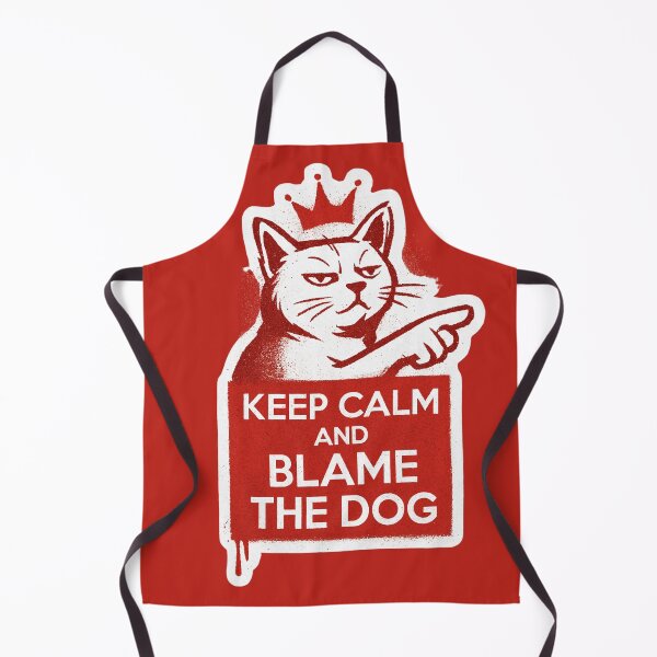 Item preview, "Keep Calm and Blame the Dog" Funny Cat Meme Sticker designed and sold by catastrocat.