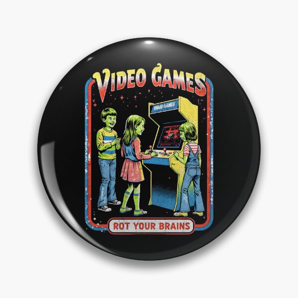 Item preview, Video Games Rot Your Brains Retro Arcade designed and sold by Vintagenaut Co..