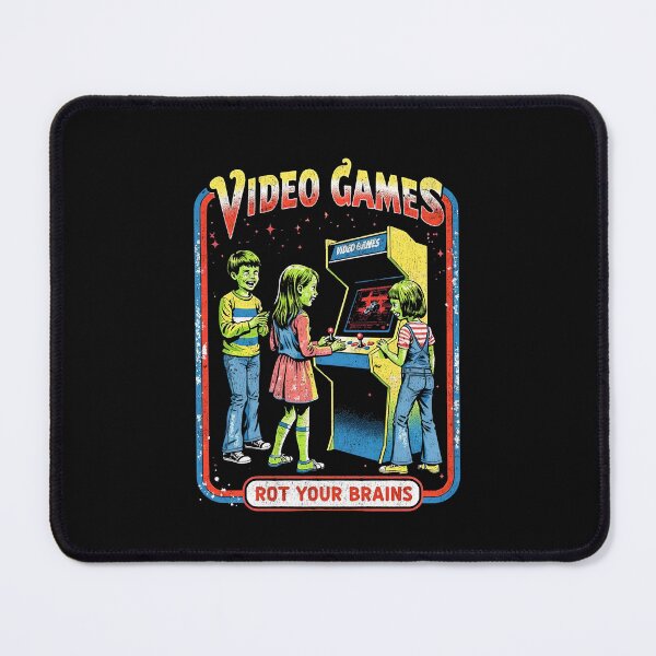 Item preview, Video Games Rot Your Brains Retro Arcade designed and sold by Vintagenaut Co..