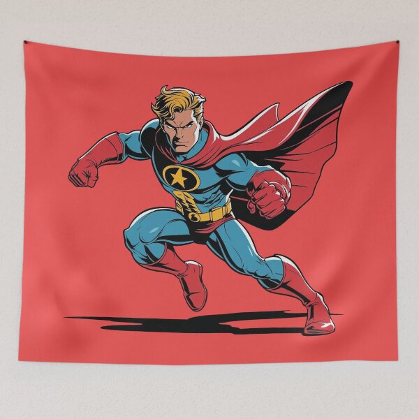 Item preview, Heroic Superhero in Action Pose designed and sold by Rue Market.