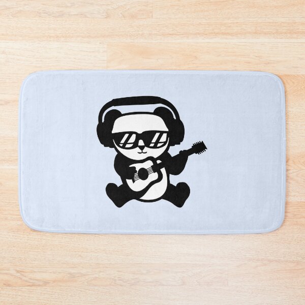 Item preview, Panda Bear Guitar Rock Star Sunglasses Cool Guy Headphones designed and sold by shirt-o-mat.