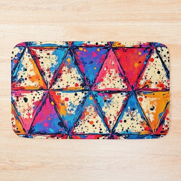 Item preview, Vibrant Triangle Splatter Art designed and sold by Health And Fitness Posts e-Store.
