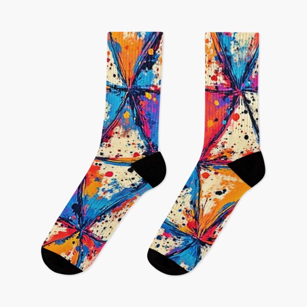Item preview, Vibrant Triangle Splatter Art designed and sold by Health And Fitness Posts e-Store.
