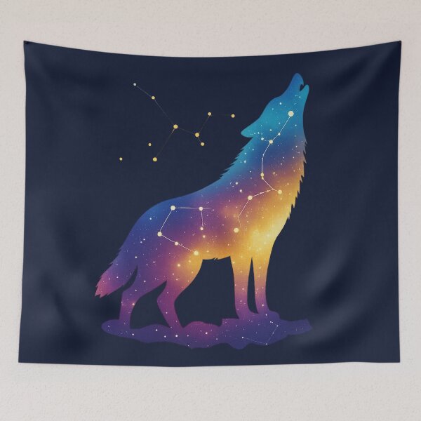 Item preview, Cosmic Wolf Constellation designed and sold by Uglyandcute.