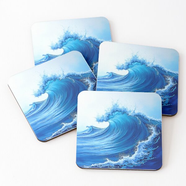 Item preview, Serene Blue Wave Splashes designed and sold by Health And Fitness Posts e-Store.