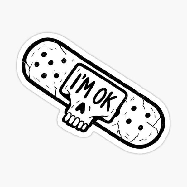Item preview, Skull Band-Aid “I’m OK” designed and sold by Anderandco.