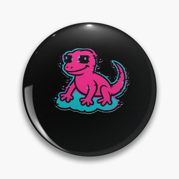 Item preview, Glitch Gecko Pixel Lizard T-Shirt (Neon Vaporwave) designed and sold by amrani20.