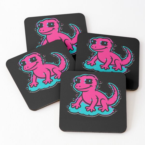 Item preview, Glitch Gecko Pixel Lizard T-Shirt (Neon Vaporwave) designed and sold by amrani20.