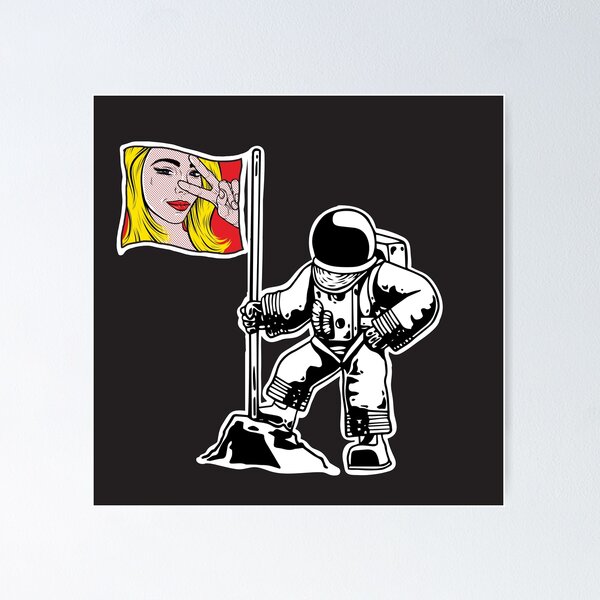 Item preview, Pop Art Astronaut – Retro Cosmic Flag Design designed and sold by TastefulDesigns.