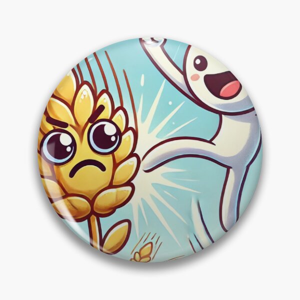 Item preview, Playful Stick Figure Kicking Gluten designed and sold by Zero-Crumb-Zone.