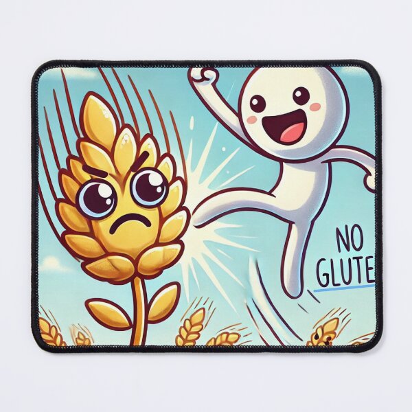 Item preview, Playful Stick Figure Kicking Gluten designed and sold by Zero-Crumb-Zone.