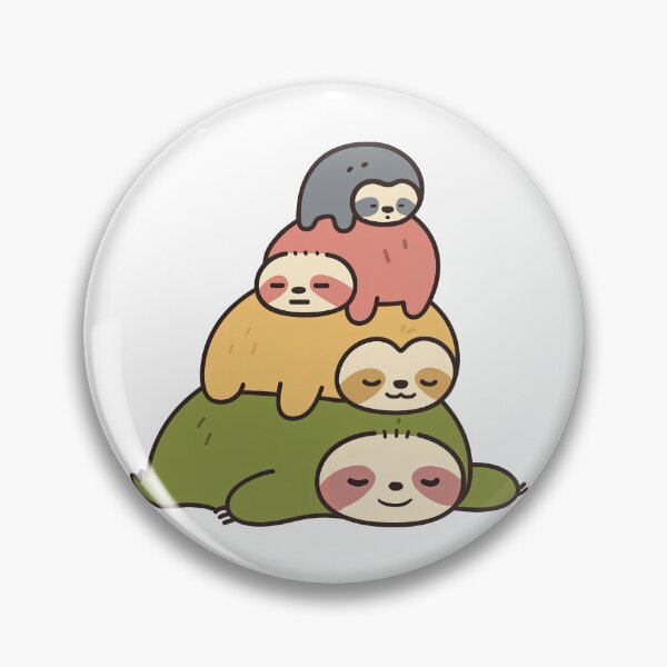 Item preview, "Stack of Cozy Sloths – Cute Animal Illustration" designed and sold by Ericaholicgifts.