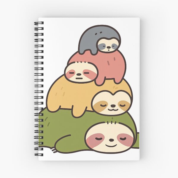 Item preview, "Stack of Cozy Sloths – Cute Animal Illustration" designed and sold by Ericaholicgifts.