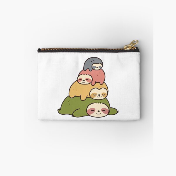 Item preview, "Stack of Cozy Sloths – Cute Animal Illustration" designed and sold by Ericaholicgifts.