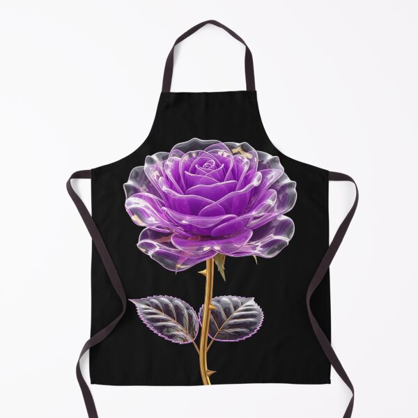 Item preview, Elegant Purple Crystal Rose with Golden Stem designed and sold by MoreGlamour.