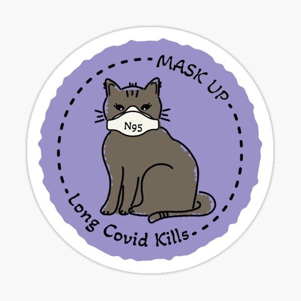 Aperçu de l'œuvre Les chats conscients du Covid masquent les longs décès dus au Covid créée et vendue par Fin-Art-.