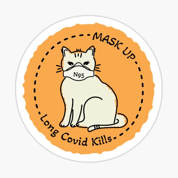Aperçu de l'œuvre Les chats conscients du Covid masquent les longs décès dus au Covid créée et vendue par Fin-Art-.