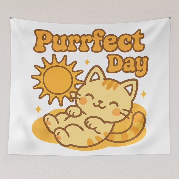 Item preview, Chill Cat in Sunshine Retro Illustration designed and sold by ArtDesignTp.
