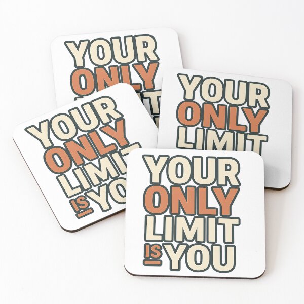 Item preview, our Only Limit Is You – Motivational Typography Design designed and sold by CreativeGorillas.