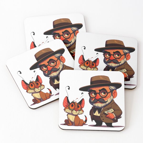 Item preview, Old man, the book and the cat designed and sold by manbaito.