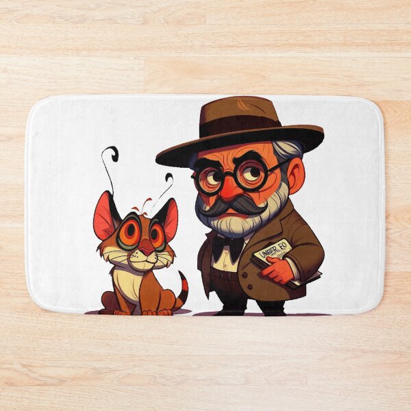 Item preview, Old man, the book and the cat designed and sold by manbaito.