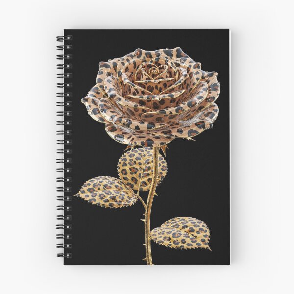 Item preview, Wild Leopard Print Rose with Golden Stem designed and sold by MoreGlamour.