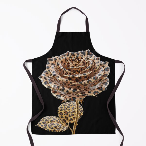 Item preview, Wild Leopard Print Rose with Golden Stem designed and sold by MoreGlamour.