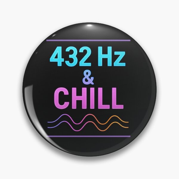 Artikelvorschau, 432 Hz & Chill – Neon-Frequenztypografie mit Wellenlinien entworfen und verkauft von EnvyCartelShop.