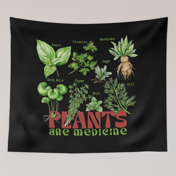 Item preview, Plants are Medicine-Herbalist Herbalism-Sayings-Illustration Pack designed and sold by ZenReiArt.