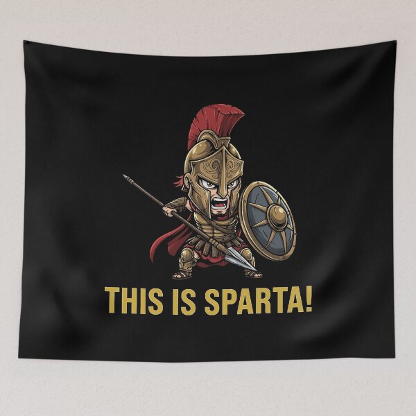 Item preview, This is Sparta - Kawaii Spartan Warrior Greek Meme designed and sold by Karma Design.