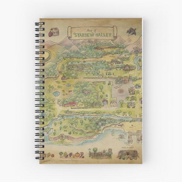 Item preview, Stardew Valley Map Atlas designed and sold by Gautamaa.
