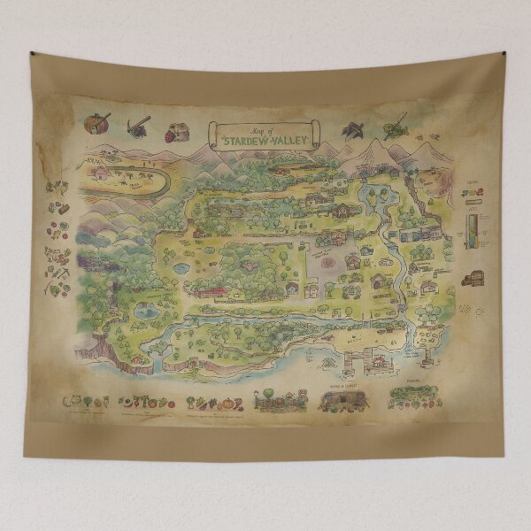 Item preview, Stardew Valley Map Atlas designed and sold by Gautamaa.